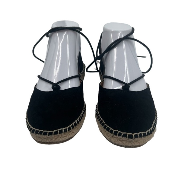 Mossimo Supply Co Black Suede Espadrille Closed Toe Shoes Size 7 Women’s - Picture 3 of 10